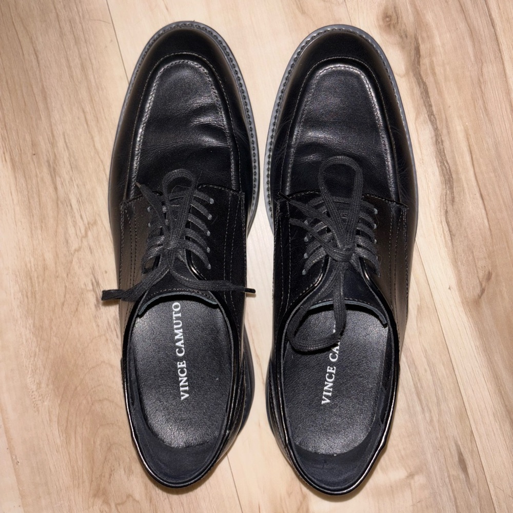 Vince Camuto Classic Black Leather Men's Shoes